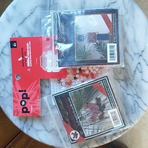 Mill Hill Counted Glass Bead Ornament Kits Cardinal & Toy Soldier Santa Pop Art